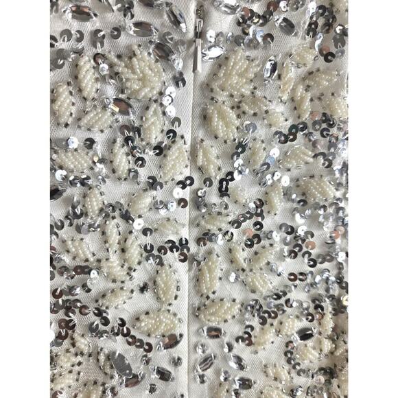 Adrianna Papell Sleeveless Scoop Neck Beaded Sheath Dress size 6 Cocktail Party - Picture 11 of 13